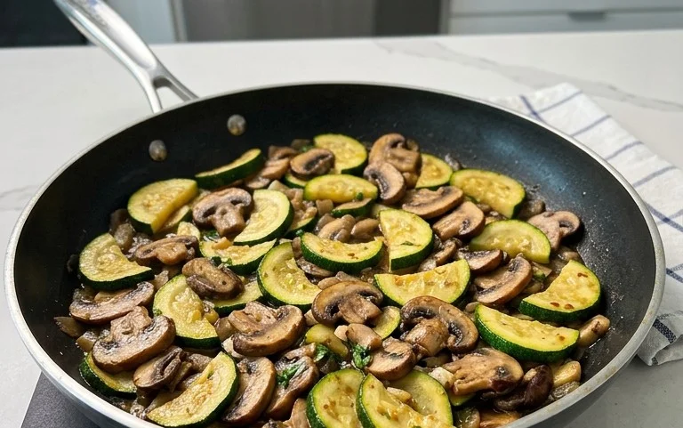Skillet Zucchini and Mushrooms