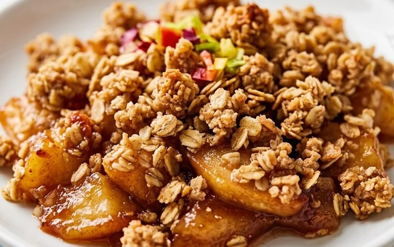 Healthy Breakfast Apple Crum extractble