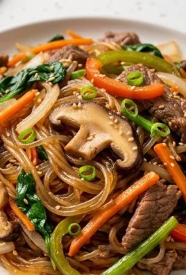 Japchae (Korean Glass Noodle Stir Fry)